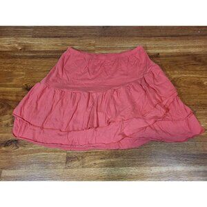Garnet Hill Orange Red Size M Modal Blend Skirt